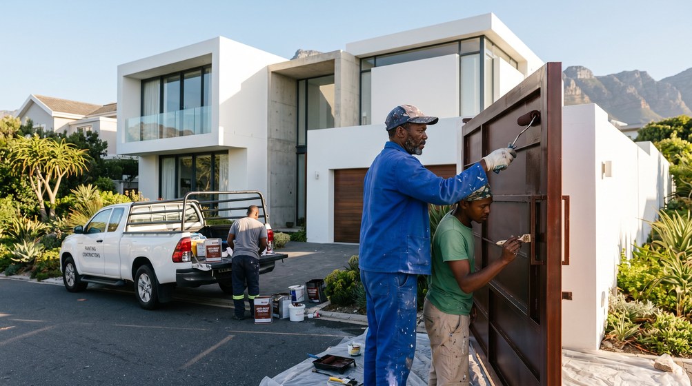 Anti-rust coating on steel balustrades at a Glencairn home