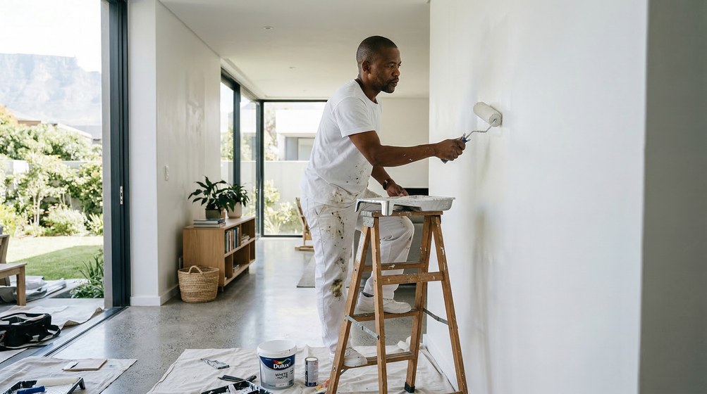 Interior painting in an older Simon's Town property